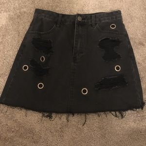 black denim skirt - forever 21